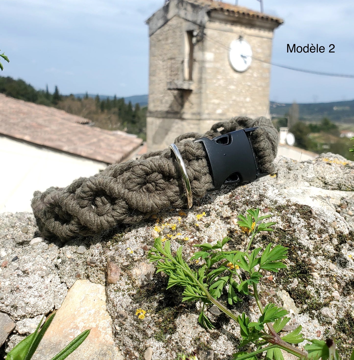 Collier en macramé (coton) sur mesure